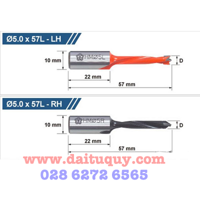 Quy cách kích thước mũi khoan cam liên kết TCT LILT chính hãng